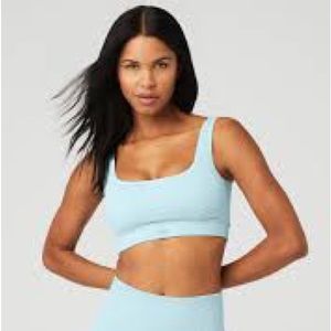 Alo Yoga Seamless Cable-knit bra, chalk blue size S